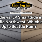 Hardie vs. LP SmartSide siding comparison on a Pacific Northwest home — Side-Pro Inc.