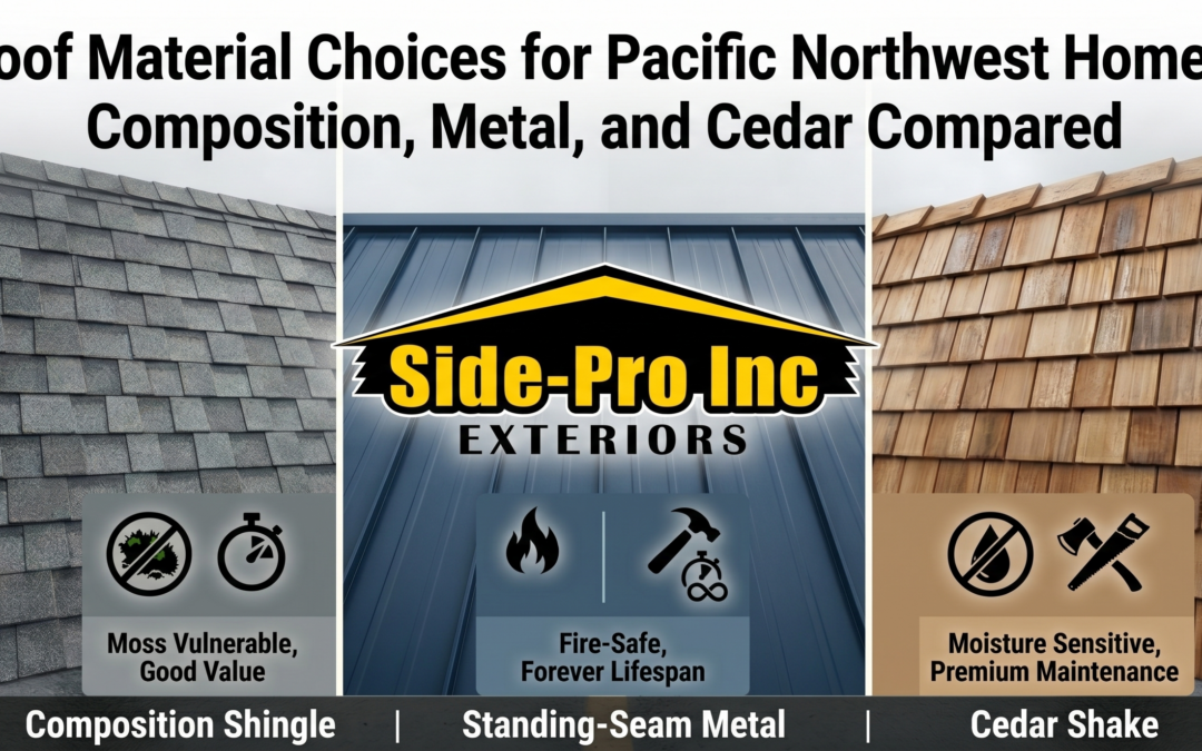 Best Roofing Material for Seattle Homes: Composition, Metal, and Cedar Compared