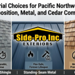 Best roofing material for Seattle homes compared: composition asphalt shingle, standing-seam metal, and cedar shake