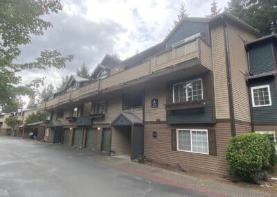 Original lap siding on the street elevation at Redmond Park before the re-side.