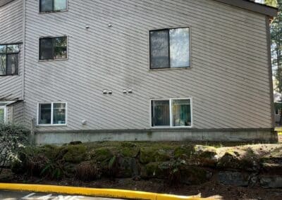 Original cladding on the parking elevation at Westboro Condos.